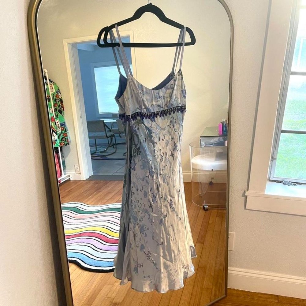 Vintage Betsey Johnson Silk Beaded Dress